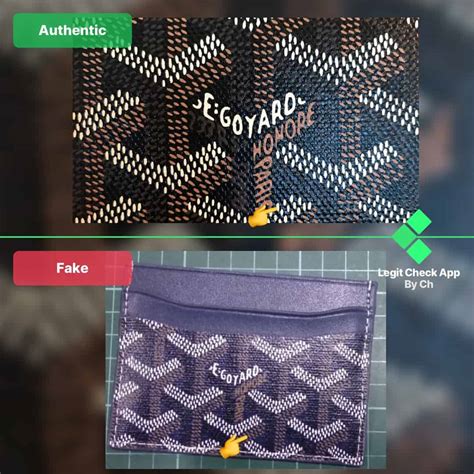 how to tell if a goyard is fake|authentic goyard wallet.